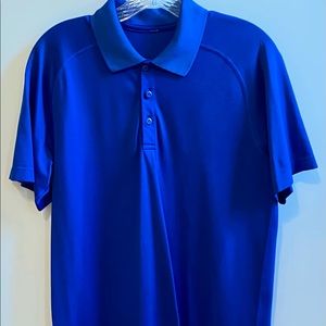 Lululemon Metal Vent Tech Polo Shirt Blue Medium